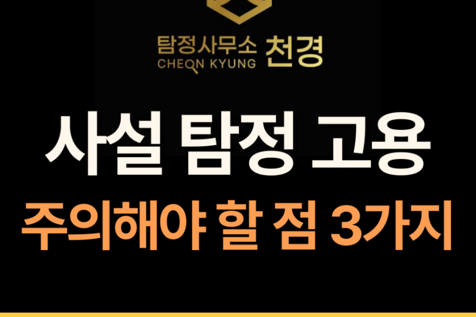사설탐정비용