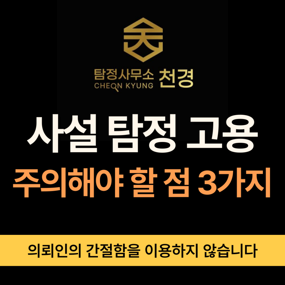 사설탐정비용