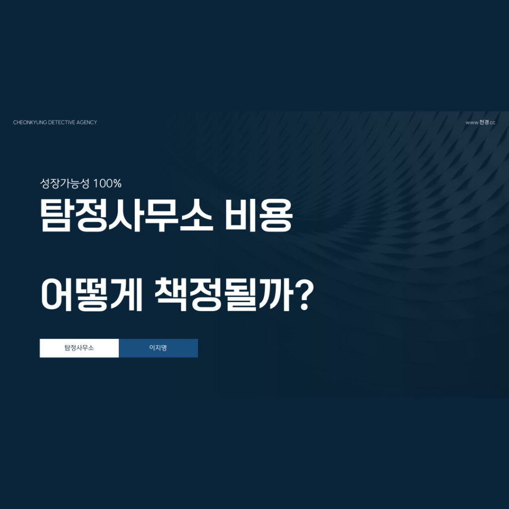 탐정 비용
