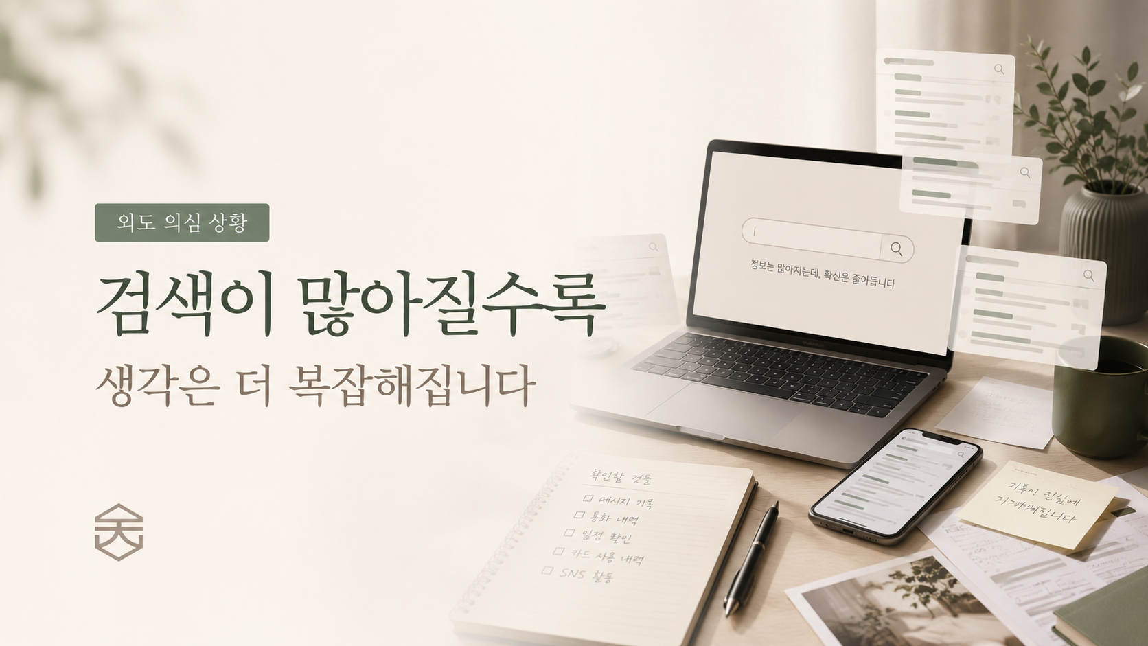 검색이 많아질수록 생각은 더 복잡해집니다
