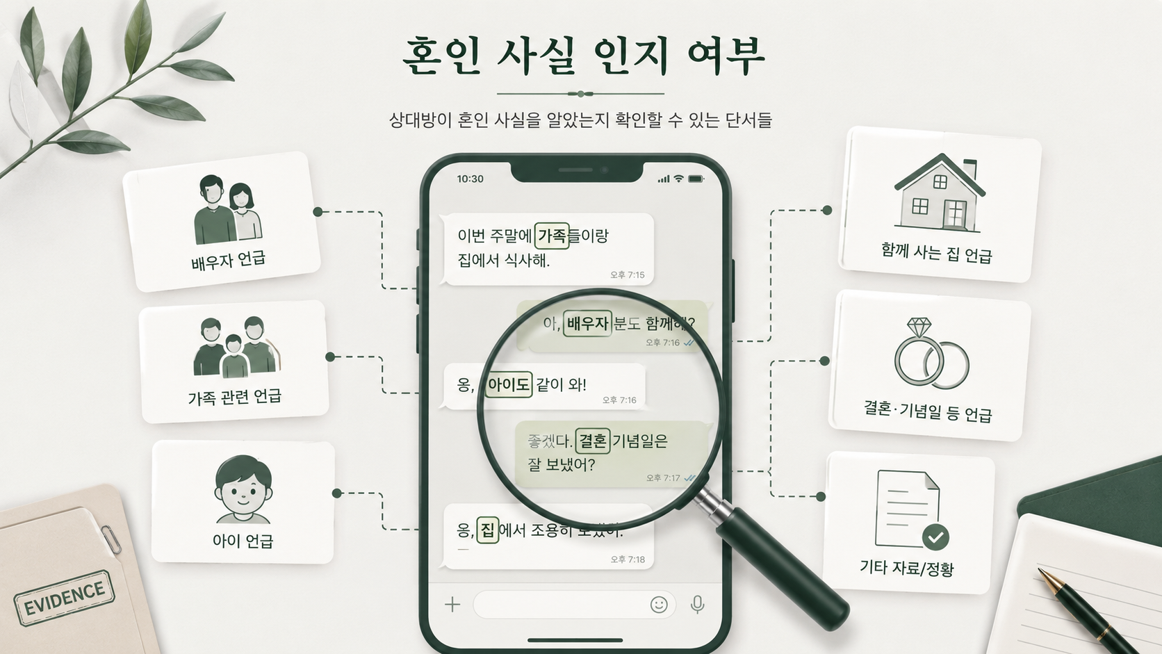 상간자가 기혼 사실을 알고 있었는지 확인하는 것이 상간소송에서 중요함을 보여주는 이미지